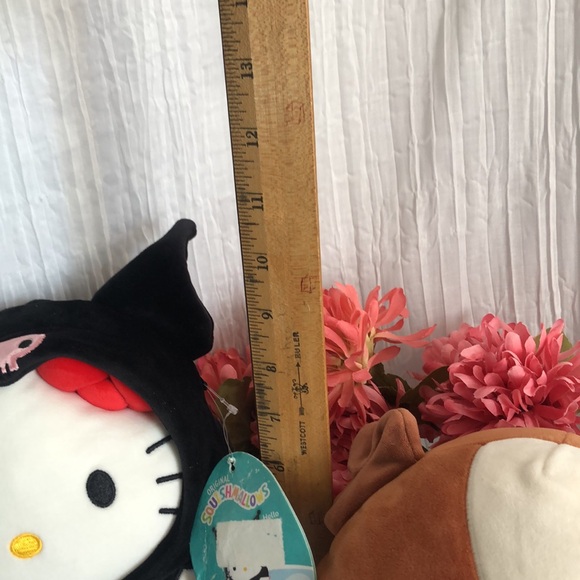 SQUISHMALLOWS lot of 2 HELLO KITTY wearing Kuromi hoodie & BERNIE St Bernard dog - Picture 14 of 15